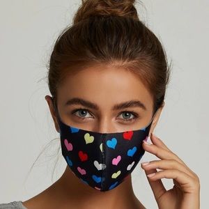 3 Pack - Heart Print Face Mask
